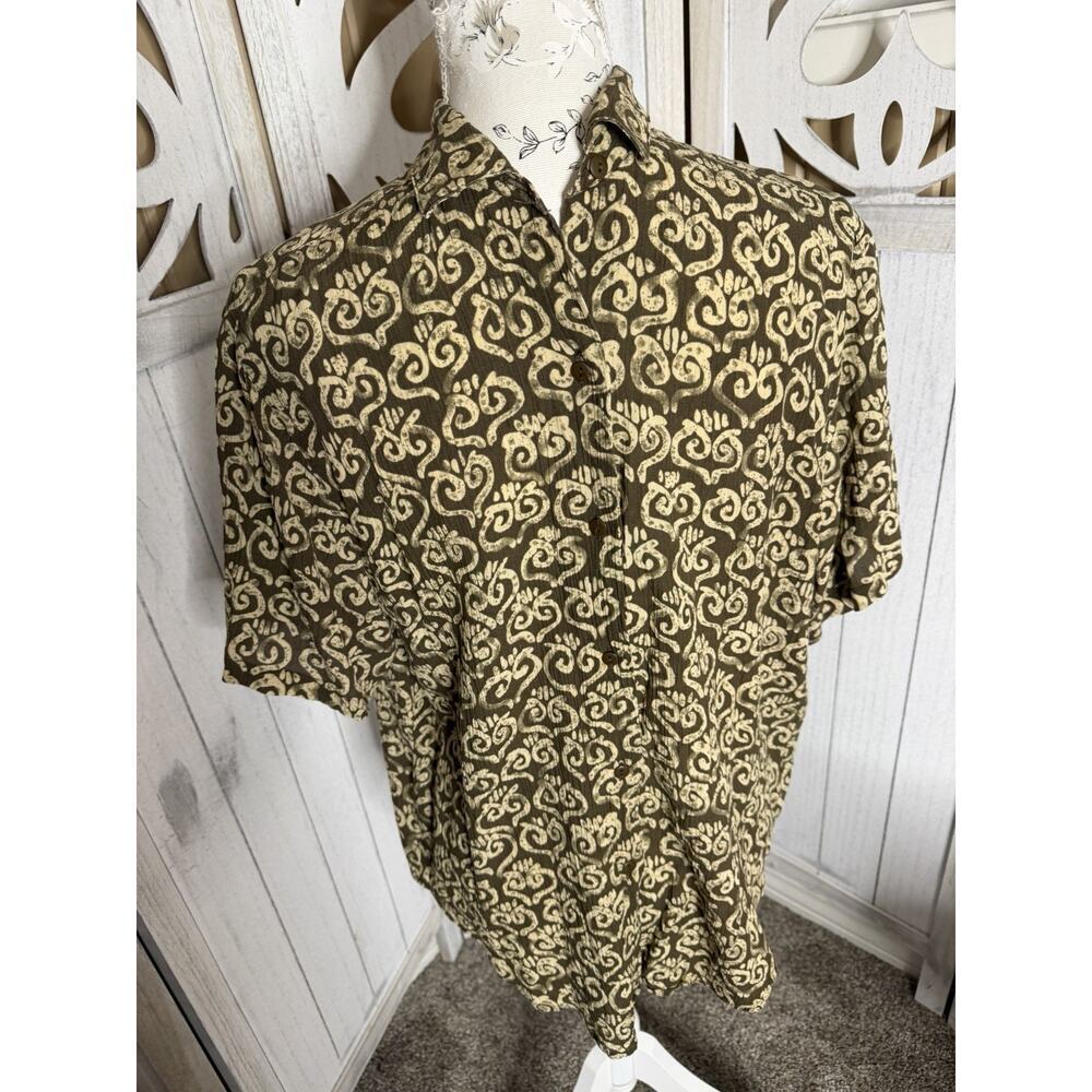 Vintage Banana Republic Safari Men's Camp Shirt Size Medium S/S 90s 80s